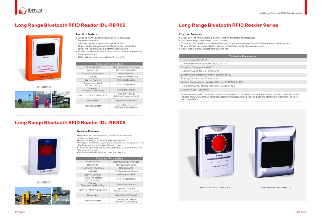 Vehicle Access Bluetooth RFID Reader in Parking System UHF RFID Reader