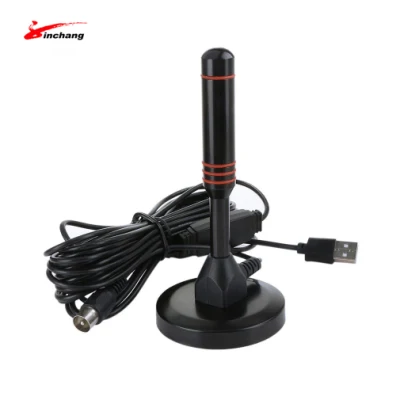 Antena HDTV para interiores y exteriores UHF VHF, antena de TV digital DVB HDTV de 360 ​​grados