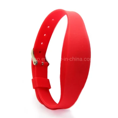 Pulsera RFID de silicona impermeable personalizada Serie G G11 Pulsera ecológica NFC 13.56MHz Hf y 125kHz Lf