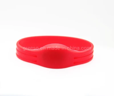 Pulsera RFID de silicona impermeable personalizada Serie G G04 Pulsera NFC ecológica 13.56MHz Hf y 125kHz Lf