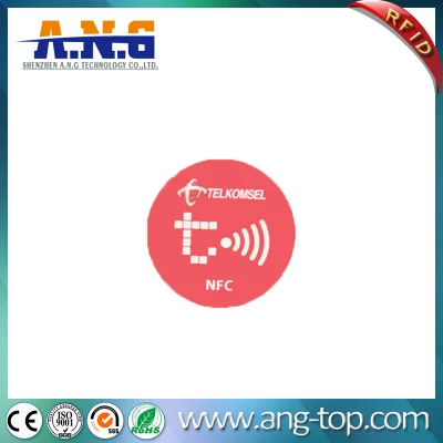 Pet Anti Metal Hf RFID Tags con antena de grabado de aluminio